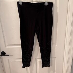 Torrid‎ 1 Leggings Womens 1X Plus Size Black Capri Knit Athleisure Athletic